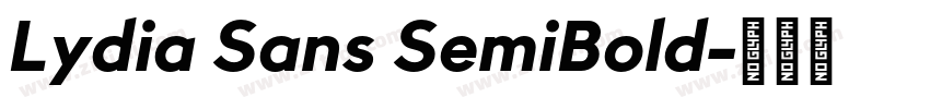 Lydia Sans SemiBold字体转换 Lydia Sans SemiBold字体转换